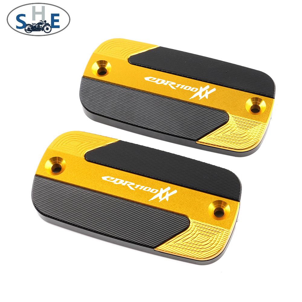 For Honda CBR1100XX 1997-2006 Motorcycle CNC Aluminum Accessories Front Brake Fluid Reservoir Cover Cylinder Oil Tank Cap