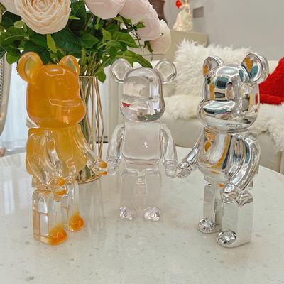 Creativo Ins Vento Trasparente Violento Orso Scultura Bambola Ornamenti Fatti a Mano Casa Soggiorno Decorazione Artigianato Statua Regalo