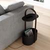 Umbra Storage Table, Side Table, Black/Walnut, W24 x D35 x H68cm, HUB 21013760048