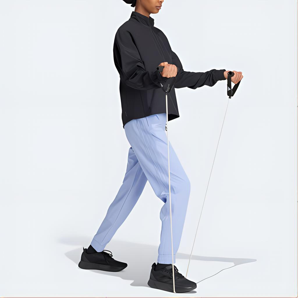 Adidas Gym Pacer All Tonal 3S Logo Print Solid Color Stand Collar Quick-Dry Long Sleeve Jacket Women jackets Black IW8167