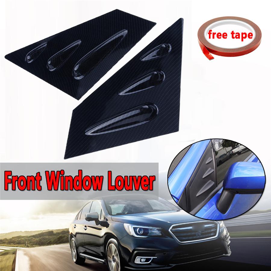 Carbon Fiber Look Window Scoop Louvers Cover Trim For Subaru WRX STi 2015-2020