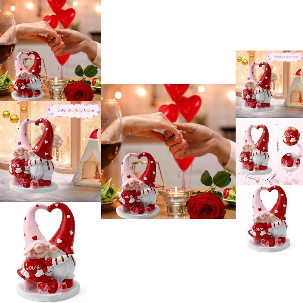 Charmante Harz-Gnom-Figur für die Heimtischdekoration Perfektes Valentinstagsgeschenk