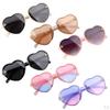 2 Pieces Cute Lovely Heart Sunglasses Eyeglasses Round Eyewear Small for Gift Outdoor Boys Beat