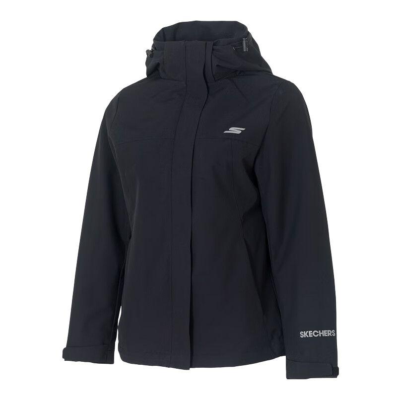 Skechers Fashion Sports Womens Outdoor Series Logo Letter Zipper Long Sleeve Water-Resistant Jacket Women jackets P425W219-03K8 XS