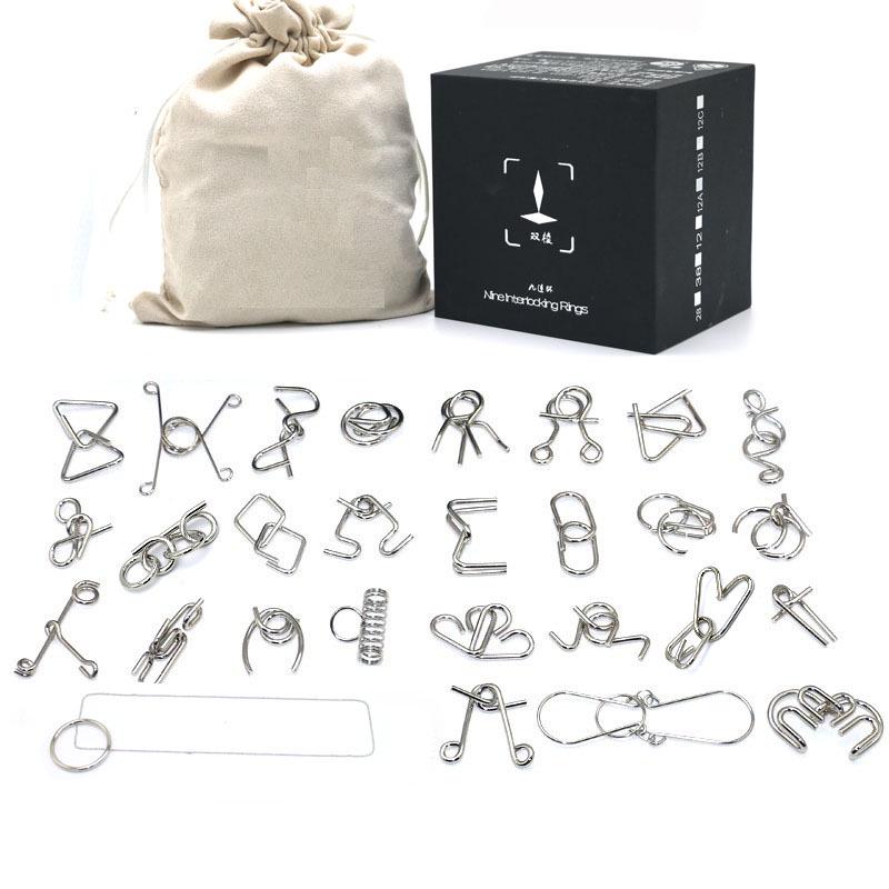 IQ Toys 8-teiliges Puzzle-Set - TikTok Trend Interlocking Rings