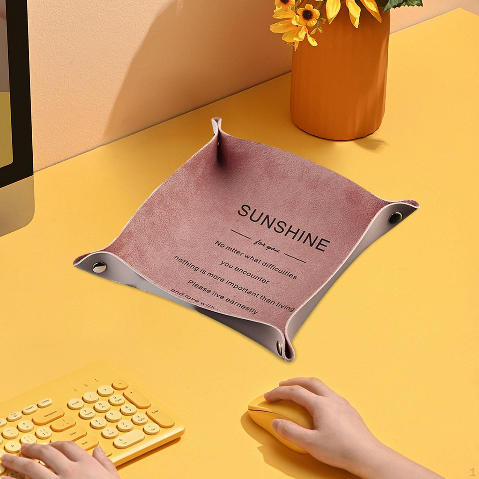 

Кожаный поднос для хранения вещей, органайзер для стола, контейнер, ящик для хранения, небольшой, поднос для хранения ювелирных изделий, туалетный столик для S