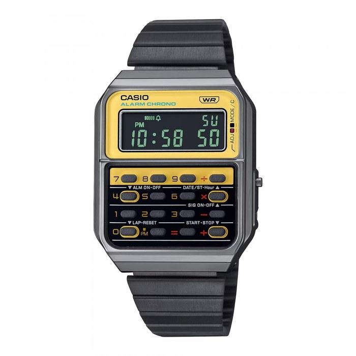 Часы Casio CA-500WEGG-9BEF, Черный ремешок, Черный/Белый