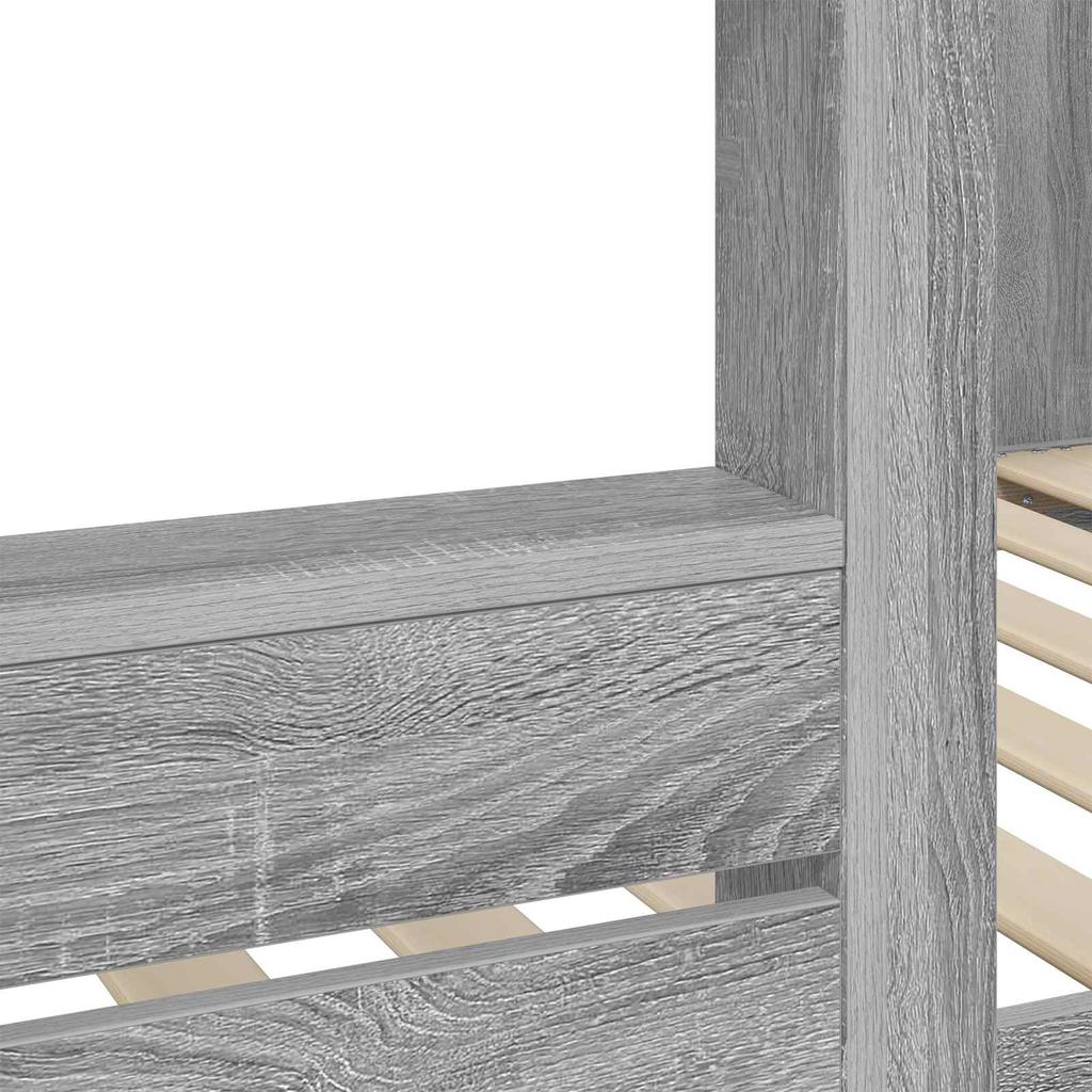 Bunk Bed for Kids Grey Sonoma 75 x 190 cm Particleboard