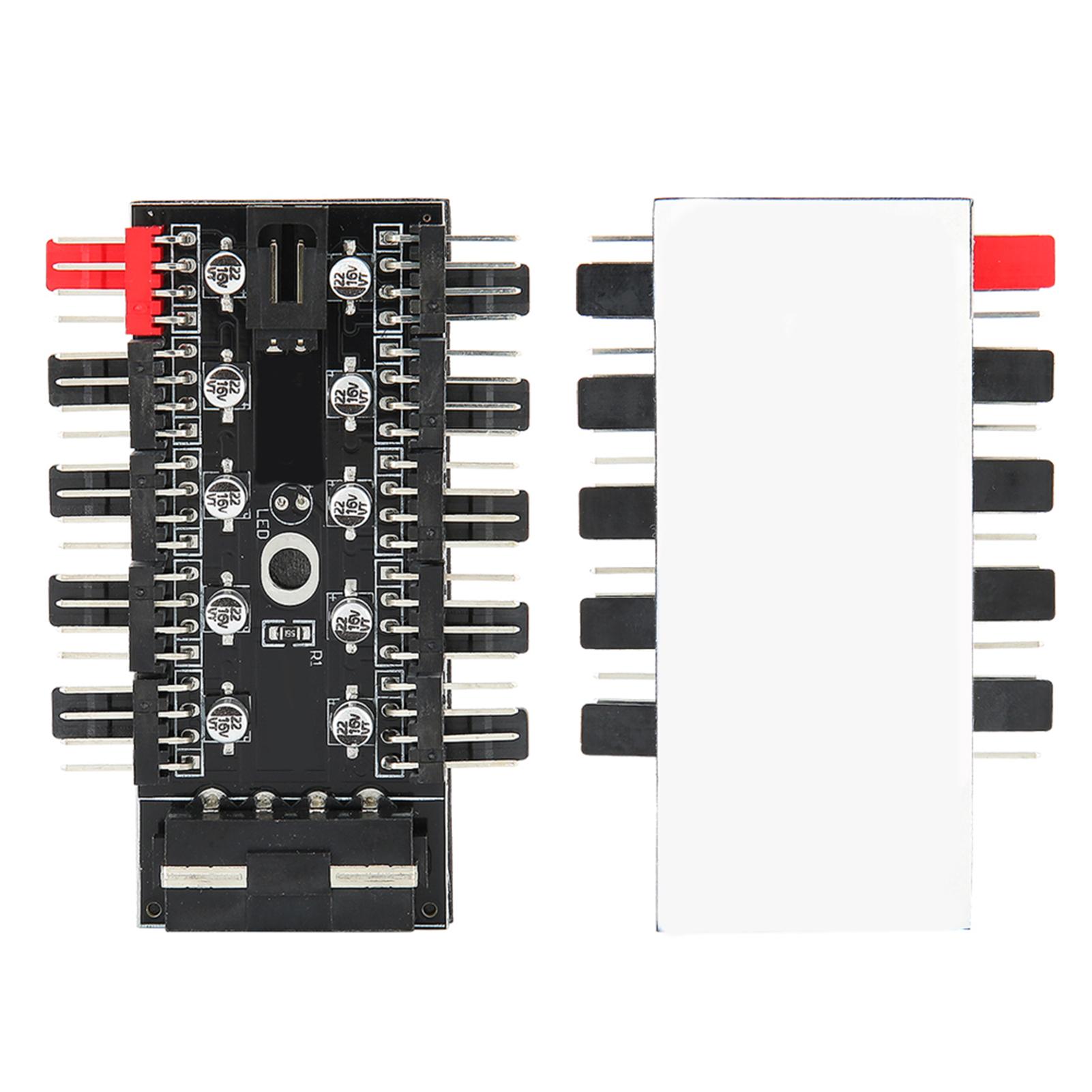 

PC Chassis Fan Hub Computer Tempreture Regulator 4pin CPU Cooling Hub for Computer Case With PWM Cable4D Interface