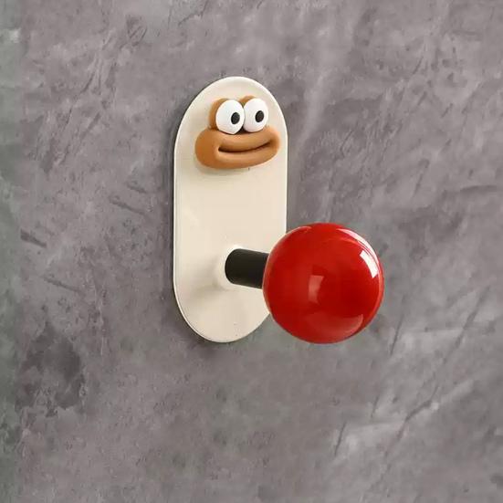 4Pcs Punch Free Wall Hooks Strong Load-bearing Creative Shape Self Adhesive Wall Mounted Clothes Key Towel Hangers