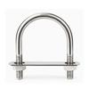 M6 M8 304 Stainless Steel U Type Bolts with Plate Nuts Round U Shape Pipe Clamp Clip U Type Tube Holder Fixed Buckle 2mm Plate