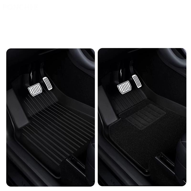 For Tesla Model YL 2025-2027 Car Floor Mat Double-layer Foot Mat Dirt-resistant TPE Waterproof Automobile Modification Supplies