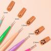 YIKOOLIN 5PCS Dual-Head Nail Art Silicone Brush Dotting Pen Set Nail Art Dotting Painting Tips Manicure Tools Brush Pen Art