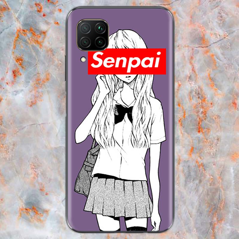 Sugoi Senpai Anime Waifu For Huawei Mate 40 30 20 20X 10 RS P Smart 2021 2020 Z S Pro Plus Lite 2019 Phone Case Shell