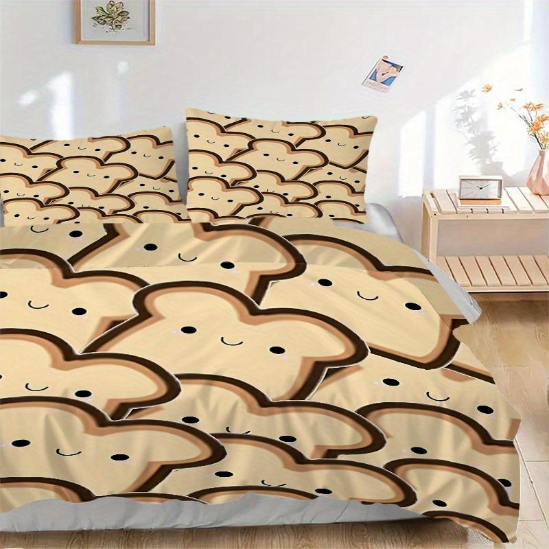 3pcs Cloud Pattern Bedding Set, Breathable and Soft, Suitable for Bedroom Decor (1*Duvet Cover + 1/2*Pillowcases, No Core) yy250821143