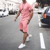 Men's Street Short Sleeved Shorts Casual Sports Plus Size Set Men