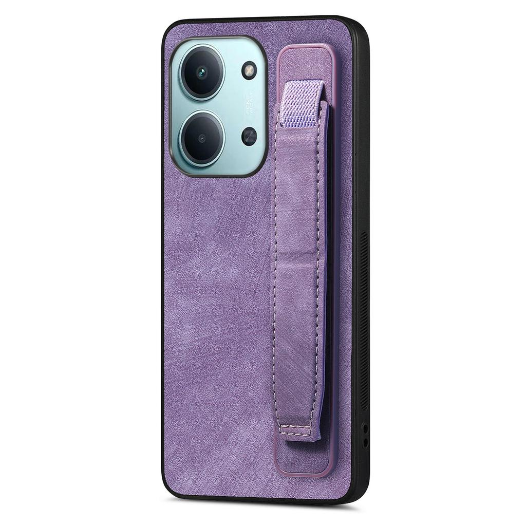Wristband Kickstand Case For Xiaomi Poco C85 4G (171mm)/Redmi 15C 4G (Global) (171mm) Leather + TPU Phone Cover