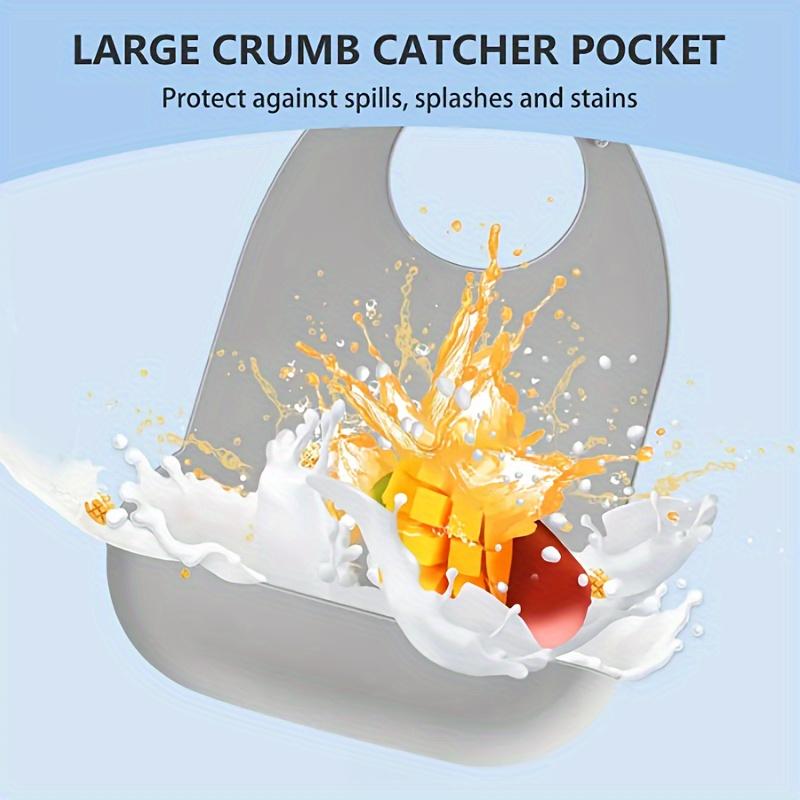 Large Adult Silicone Bibs, Elderly Food Bibs, Waterproof Three-dimensional Food Bibs, Silicone Food Bibs