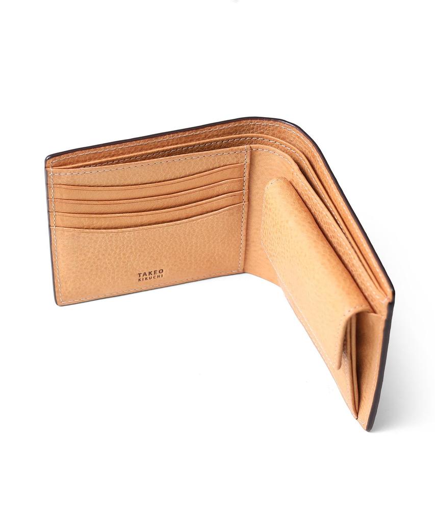 Takeo Kikuchi Men's Bifold Wallet, Turnery Accessories, Cha