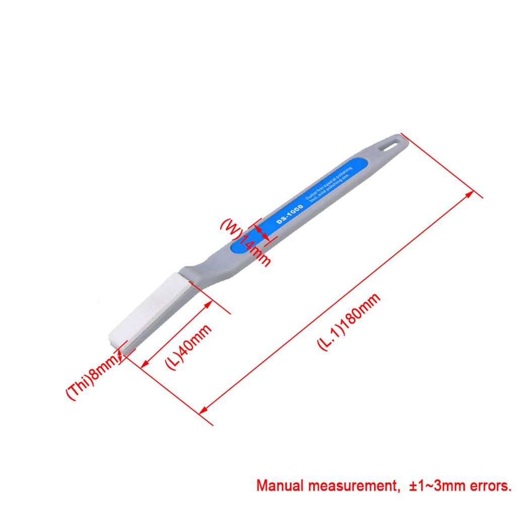 Yibuy Plastic Grit Blue Guitar Fret Crowning Luthier File Tool 1000#