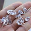 1PC Copper Zircon Water Drop Crystal Zircon Pendant for DIY Jewelry Accessories