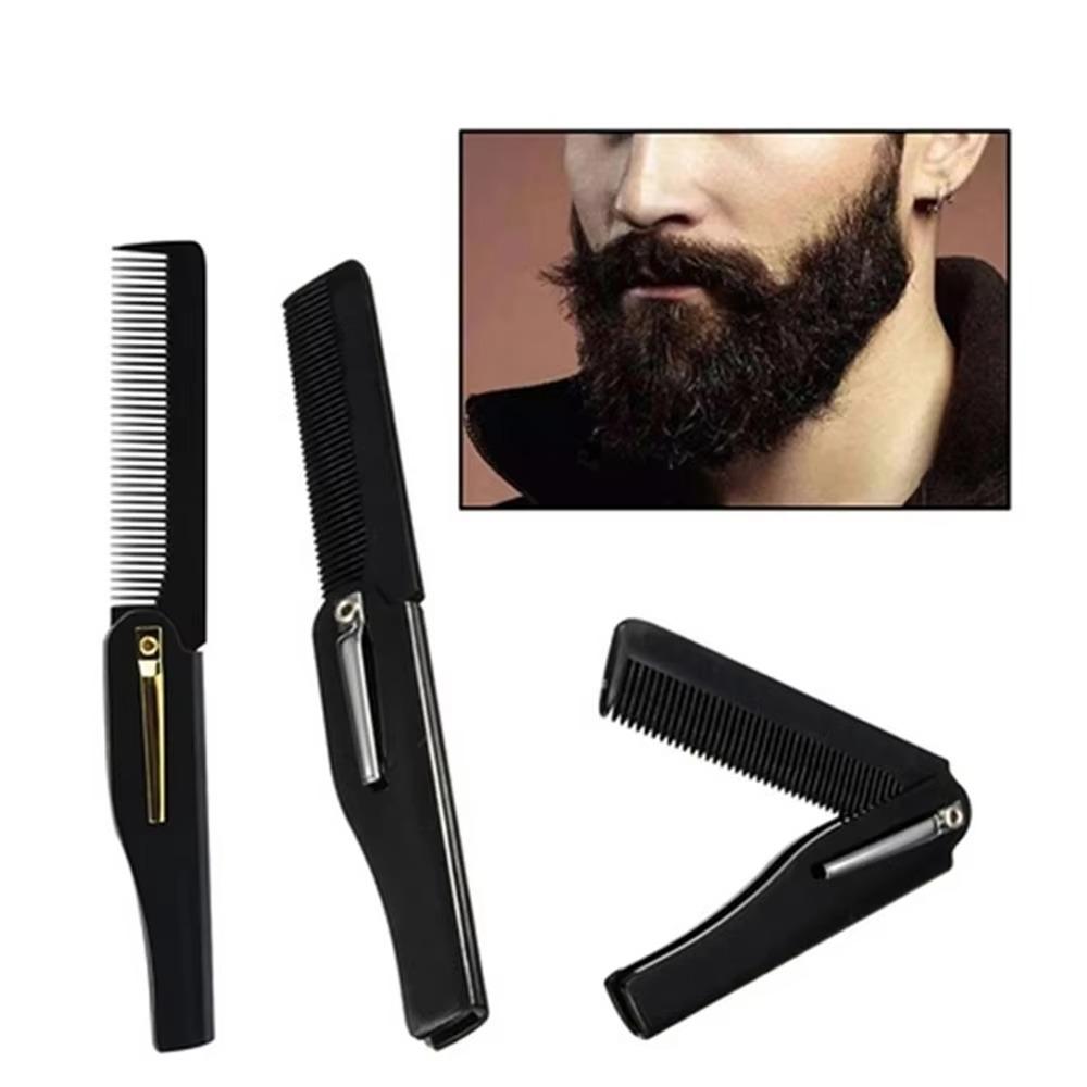 Mulitfunctional Portable Folding Comb Hairdressing Oil Head Styling Comb Travel