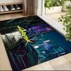 Cyberpunk Future Cityscape Carpet Rug Soft Washable Anti Slip Home Living Room Sofa Mats Personalized Christmas Rug