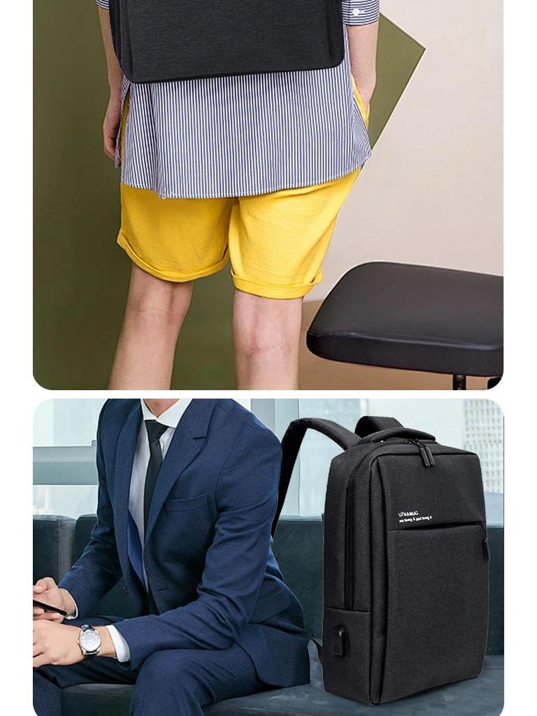 Men's High-End Fashion Waterproof Business Commuter Backpack with Large Capacity for Laptops and Travel