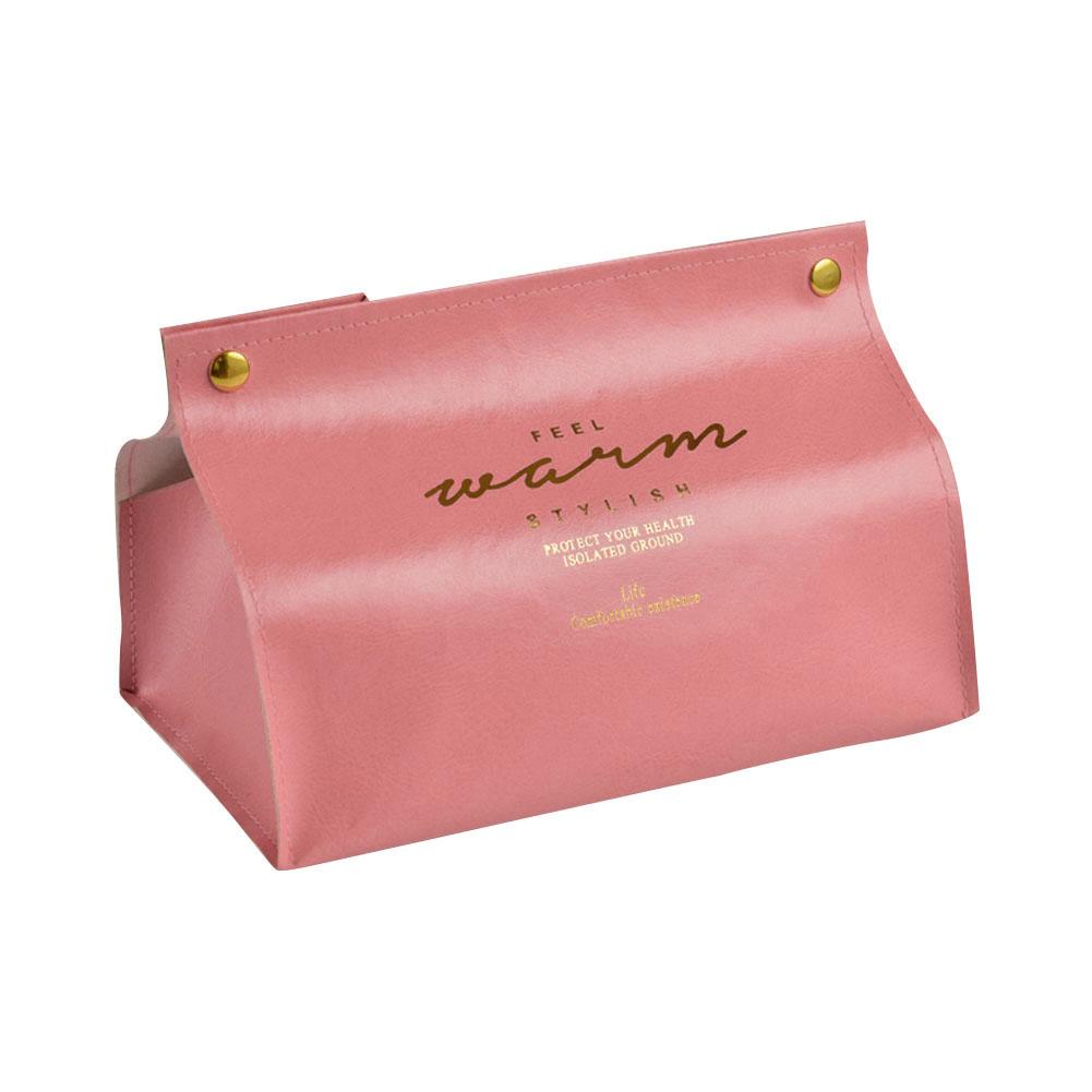 Desktop Napkin Pumping Paper Tissue Box Practical Multi-functional Classic Leather Storage Container Home Decor