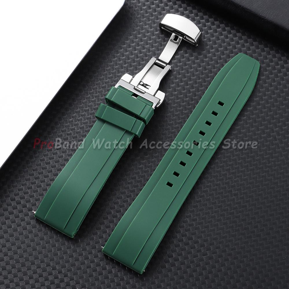 18mm 20mm 22mm 24mm Silikon-Uhrenarmband für Omega für Seiko Armband Wasserdichtes Gummi-Uhrenband Schnellverschluss Herrenarmband