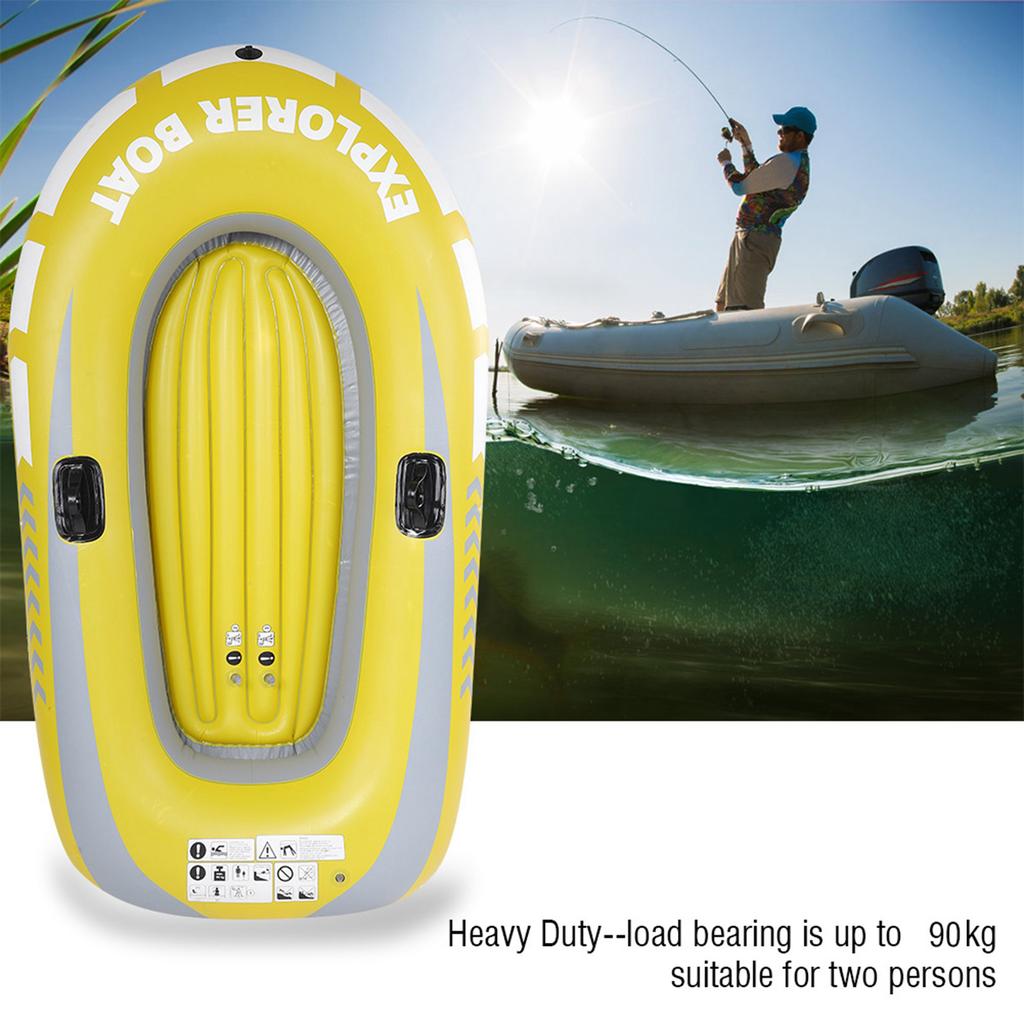 Inflatable Kayak Inflatable Canoe Inflatable Boat PVC Inflatable Kayak Canoe 2 Person Rowing Air Boat Fishing Drifting Diving