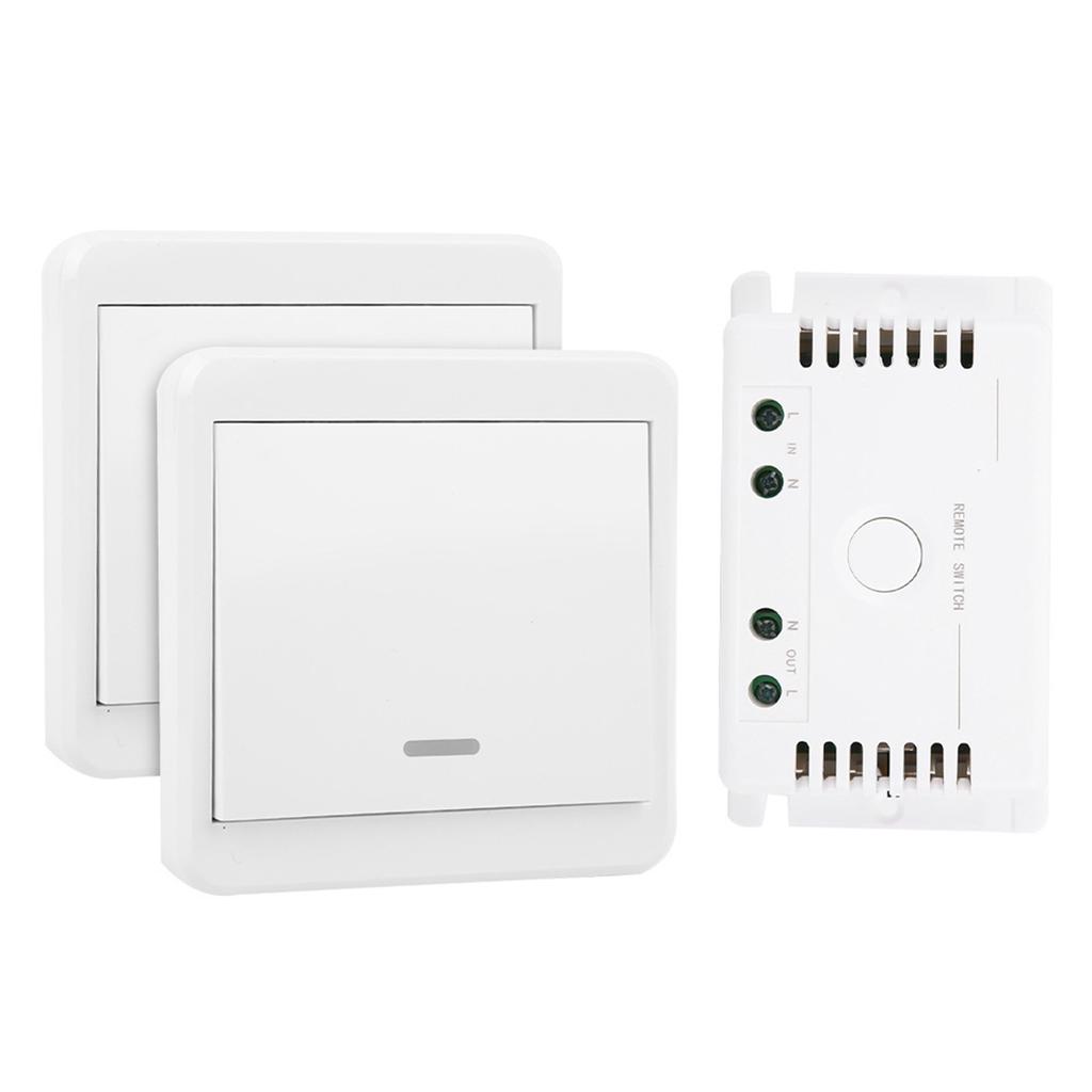 433MHz Wireless Switch Remote Control Double Control Panel Relay Transmitter AC85‑250V