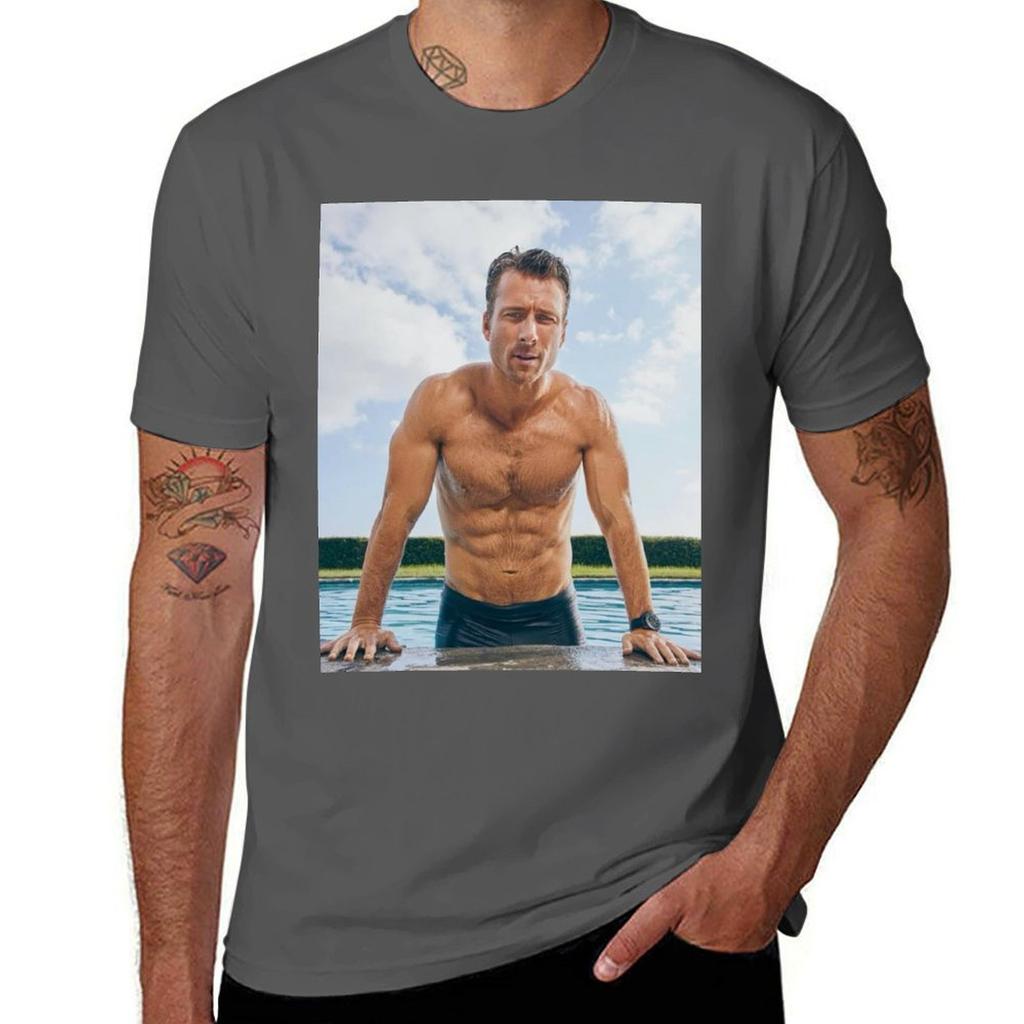 Glen Powell Shirtless Tshirt Unisex T Shirt Heavy Cotton Unisex T Shirt Summer Printed T Shirts For Unisex Tshirt