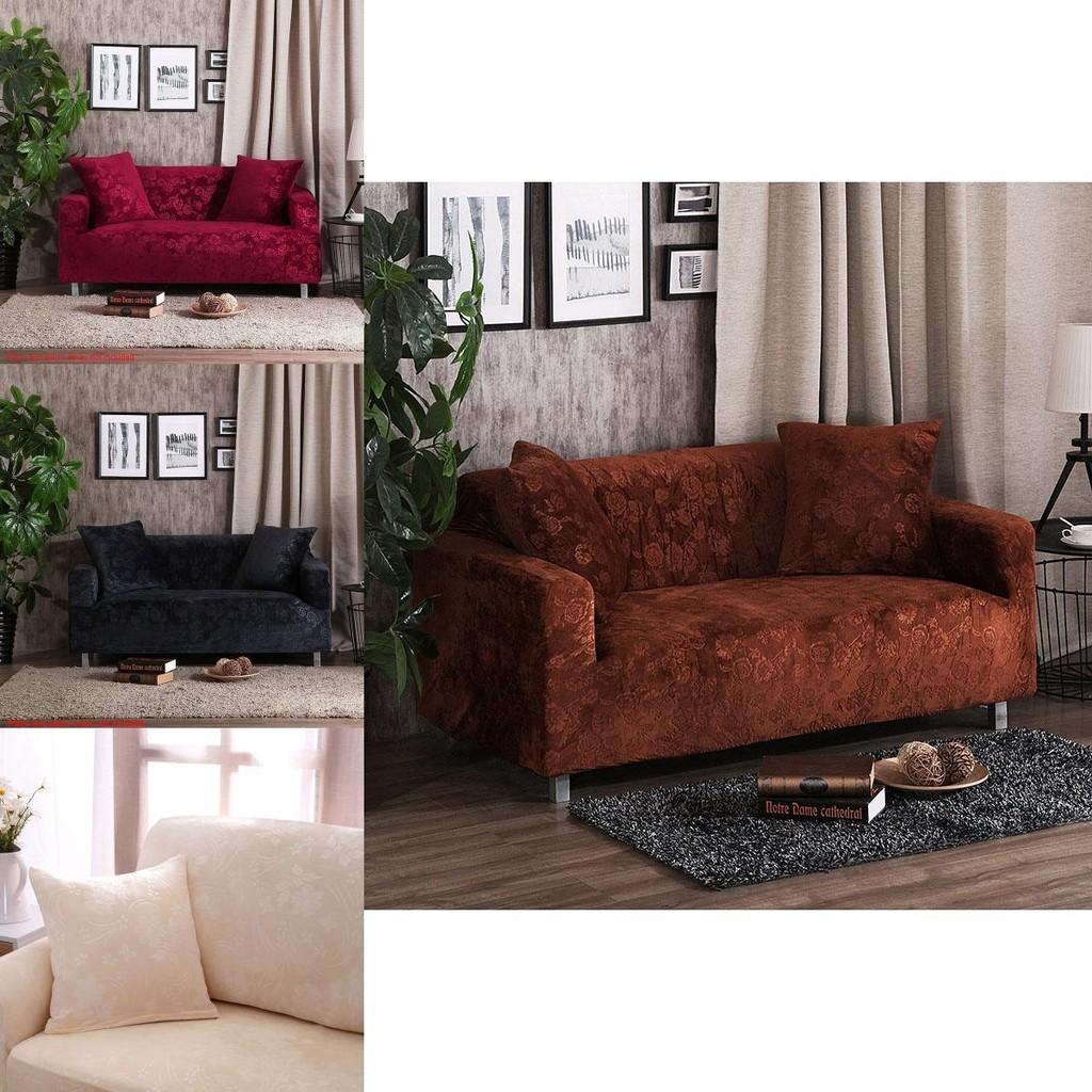 Plush Stretchable Sofa Cover Slipcover Great Elasticity Wrinkle Resistant