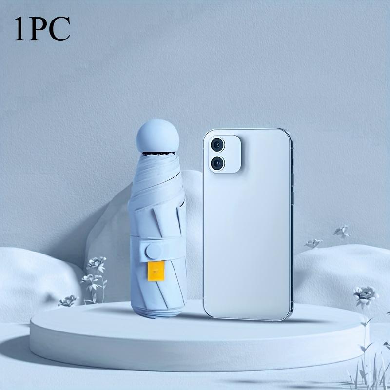 

Компактный дорожный мини-зонт Защита от УФ-лучей Зонт-капсула 5 сложений Сверхлегкий солнцезащитный зонт Портативный ручной IRON&6K