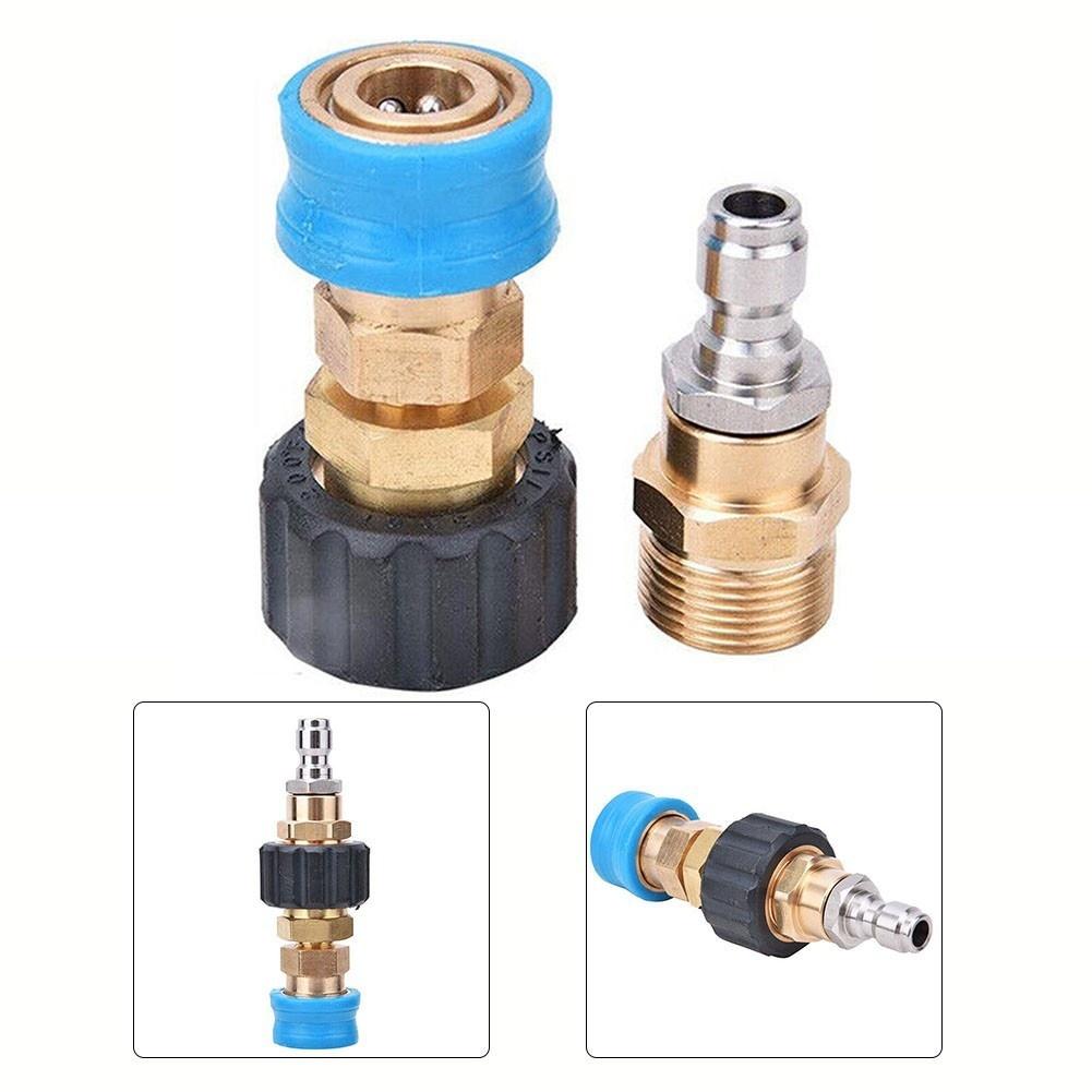 Schnellverschluss-Adapter für Hochdruckreiniger-Ausrüstung mit M22F M22M Gewindeunterstützung und 22mm 14mm Schlauchanschluss