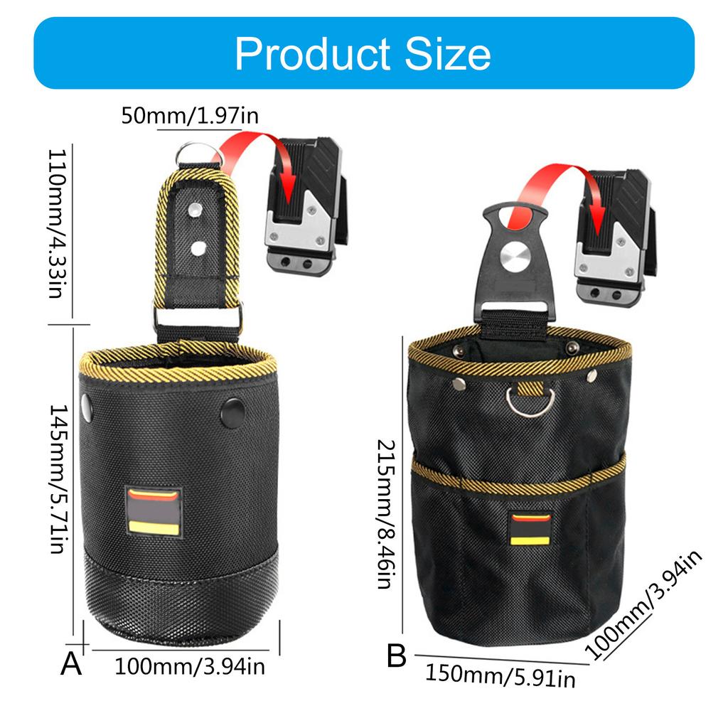 Tool Bag for Tool Screws and Nails Tool Belt Bag Tool Pouch Quick-Hanging Nail Tool Bag Easy to Use Tool Organizers