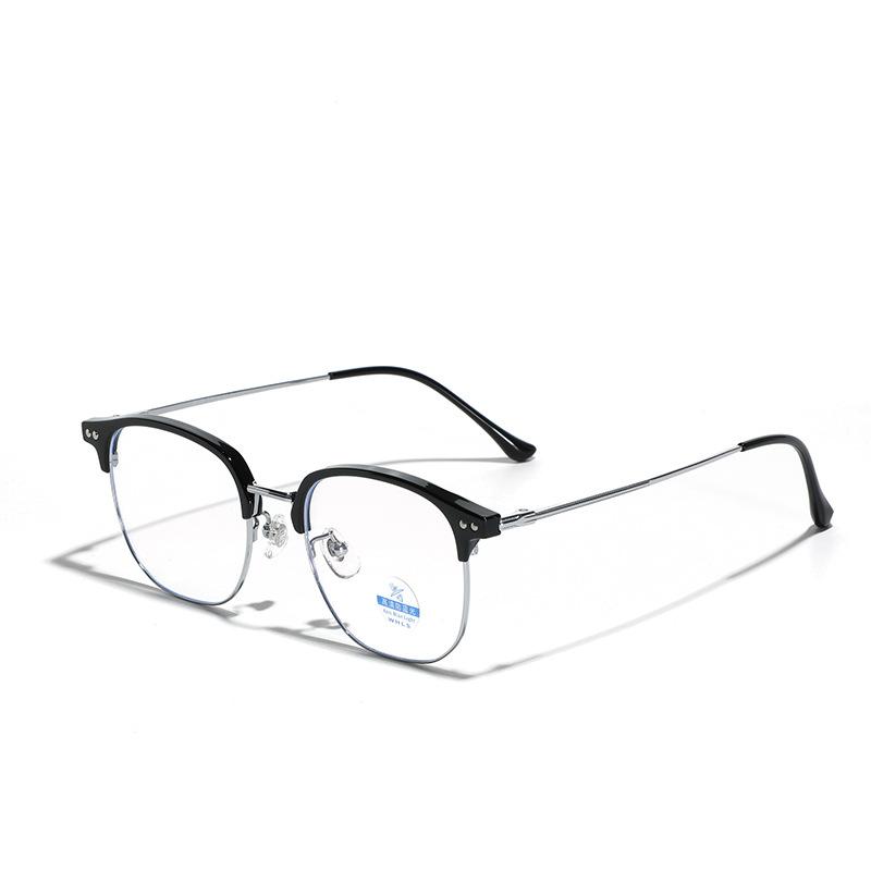 

Glasses Ultra-Light Eyebrows Titanium Frame Coconut Gray Glasses Frame Men And Women Can Be Equipped With Myopia Glasses Flat Glasses