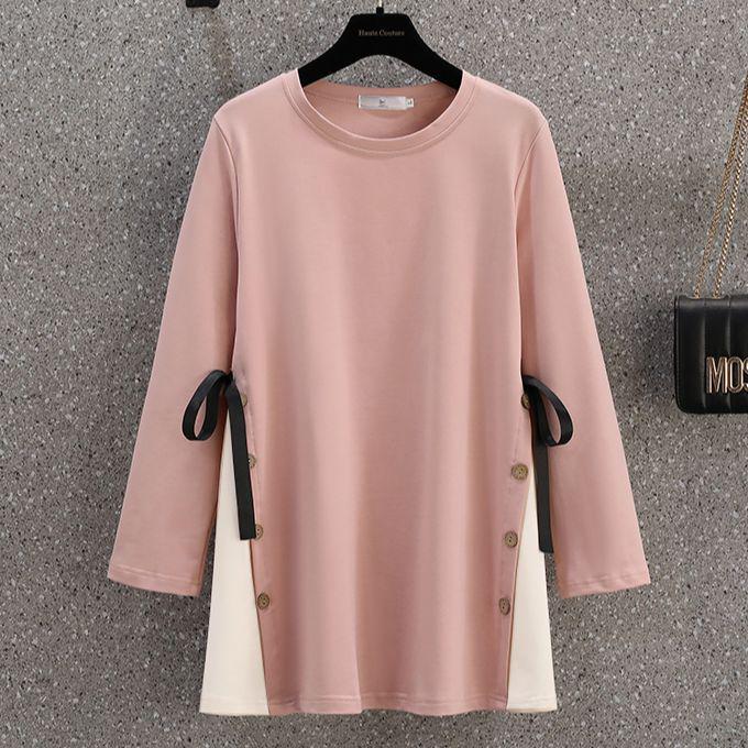 2023 Trendy Autumn Plus Size Maternity Casual Mid-Length Loose T-shirt