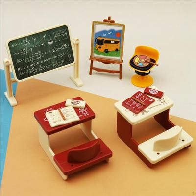 Puppenhaus Klassenzimmer Set DIY Puppe Zubehör Ornament Kinder Spielset Spielzeug Miniatur