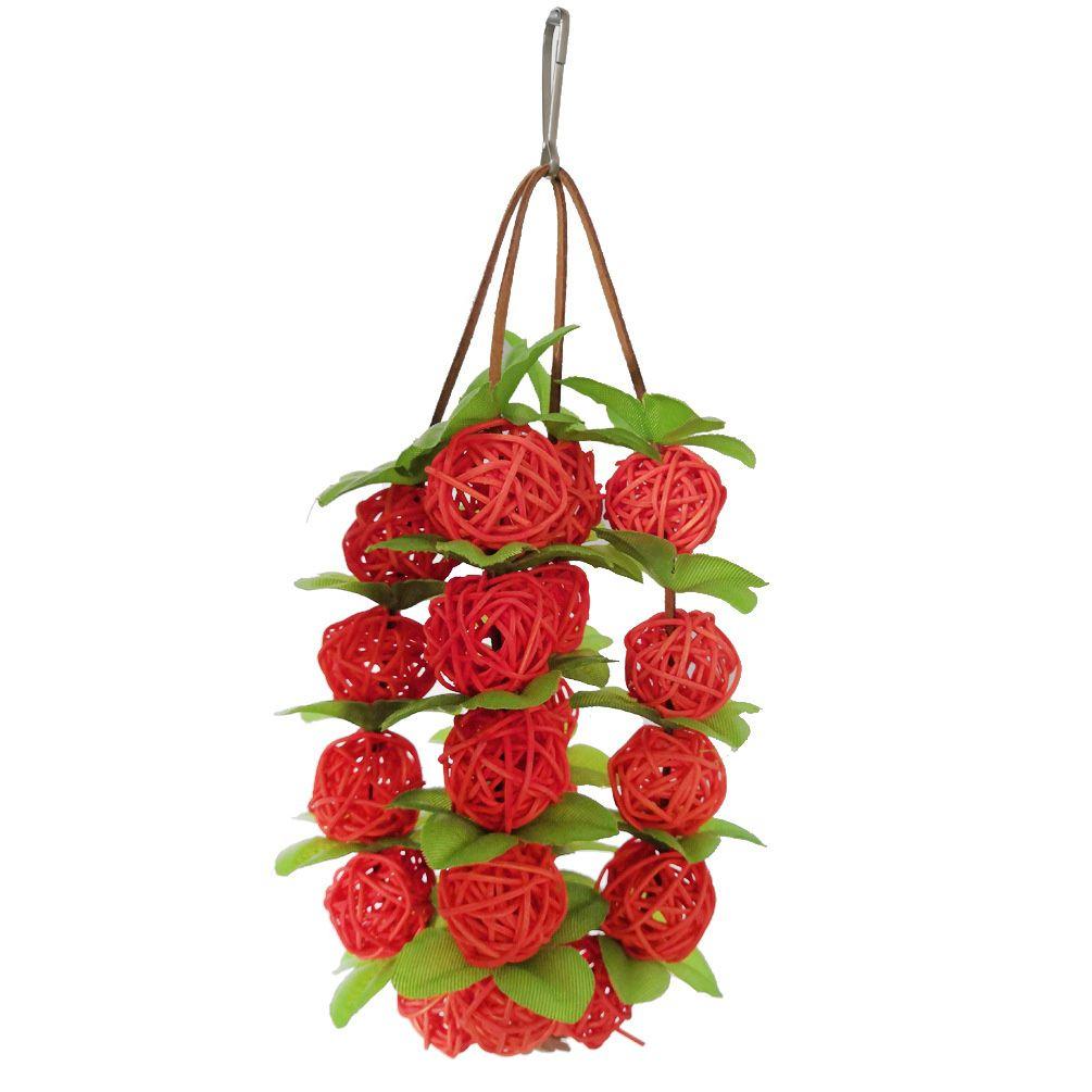 1Pcs Rattan Ball Parrots Interactive Toys Wooden Cockatiel Parrot Molars Toys Bird Cage Accessories