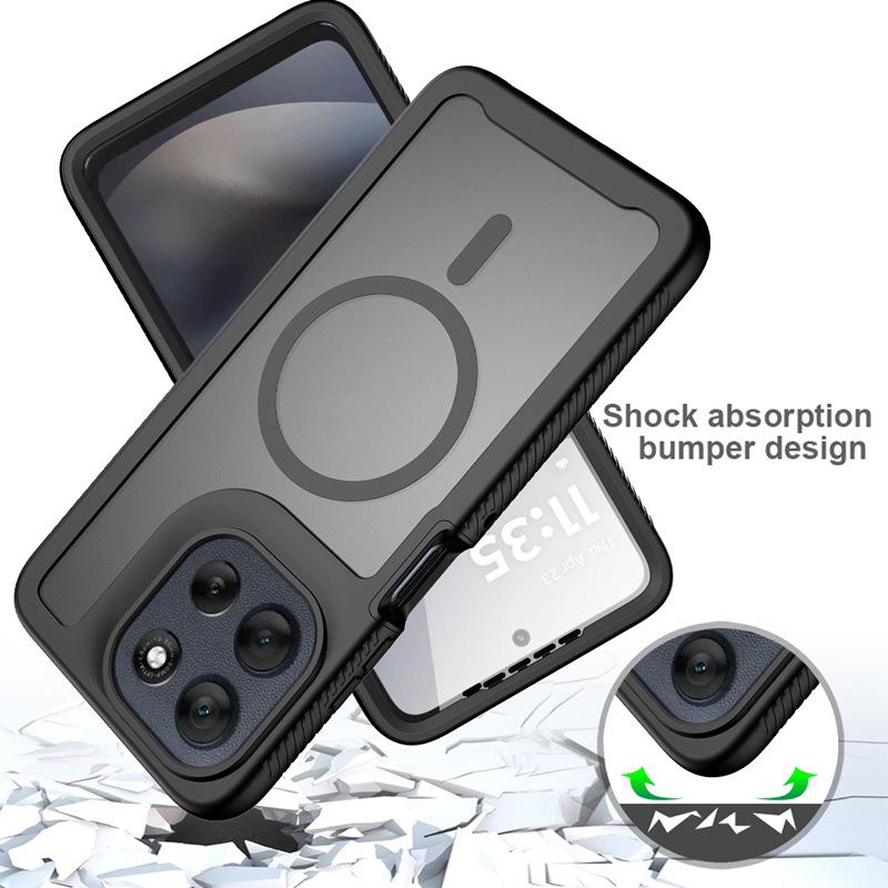 Custodia Esterna Antiurto per Moto G56/G55/G35 con Protezione Integrata per Schermo e Skin Magnetica Antiscivolo