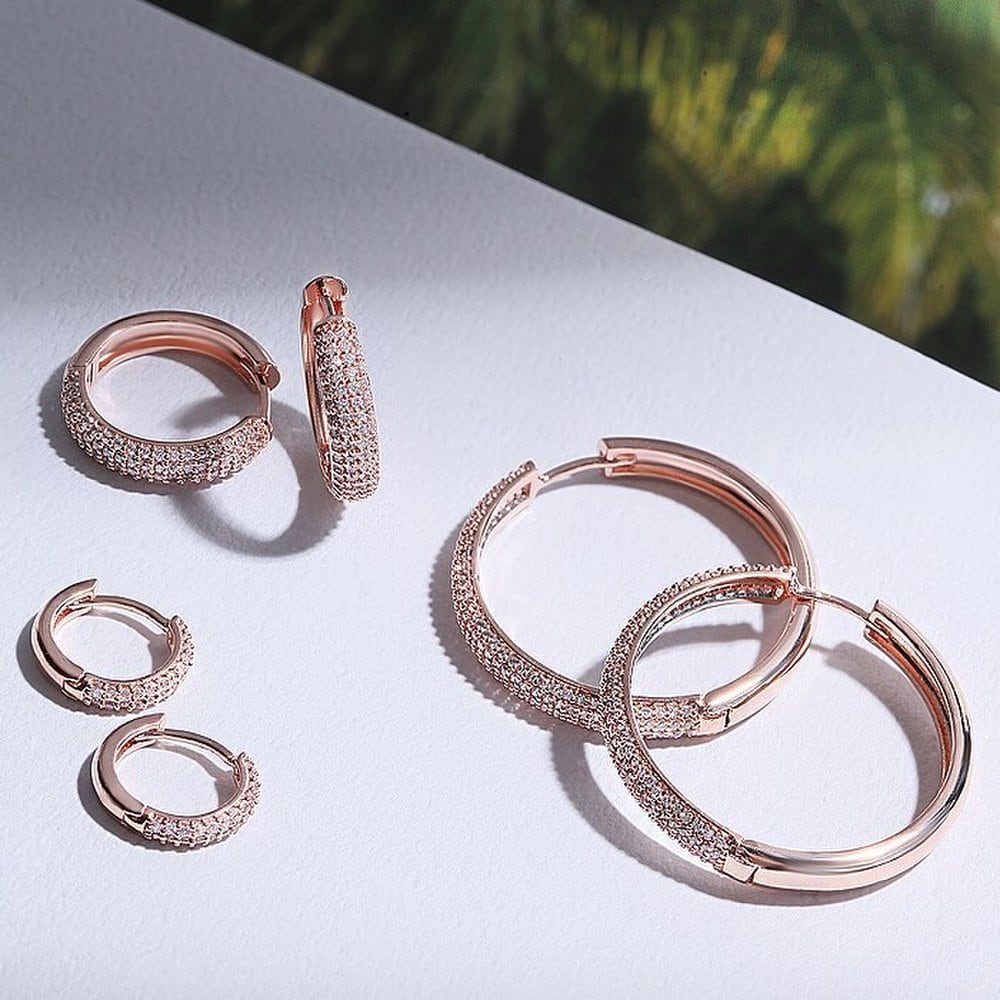 [Luvre Paris] 14K G.F. Herba One-Touch Ring Earrings Ea2929