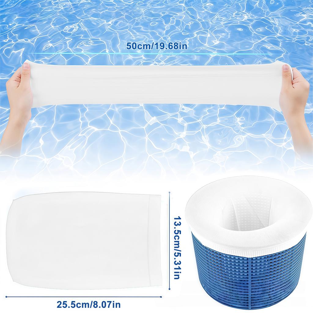10/20/30Pcs Pool Skimmer Socks Fine Mesh Filter Net Dustproof Net Bag for Skimmer Pond Cleaning Dirt and Leaves