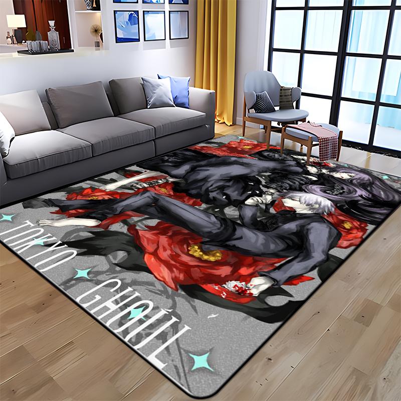 Anime Tokyo Ghoul Kunst Gedruckt Teppich für Wohnzimmer Große Fläche Teppich Weiche Matte E-sports Stuhl Teppiche Alfombra Geschenke Dropshopping