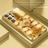 New Model Golden Heart Simplicity High-end Electroplating Glass PhoneCase for Samsung Galaxy S26 S25 S24 S23 S22 FE,Ultra,Plus