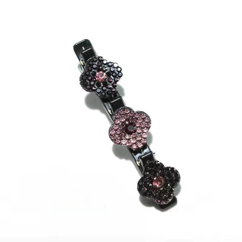 Trendy European & American Braided Hairpin Set: Floral and Bangs Clips