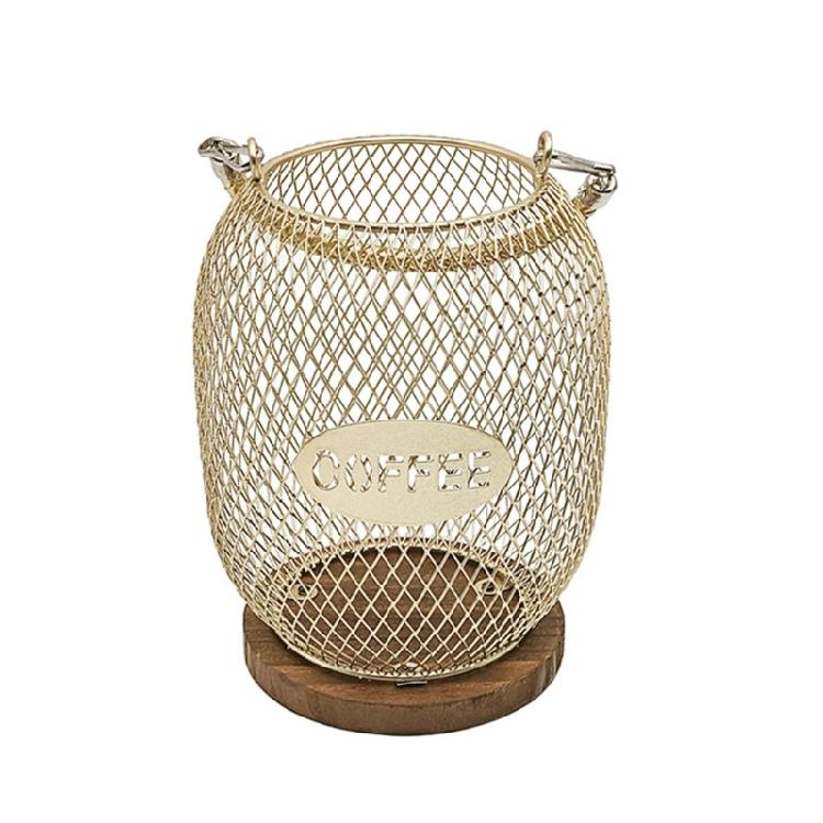 Fashionable Coffee Accessory Storage Basket With Protective Opening Portable for Maintaining Cleanliness and Order