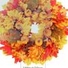 Harvest Wreath With Pumpkins Berries Vine Circle Halloween Thanksgiving Door Decor