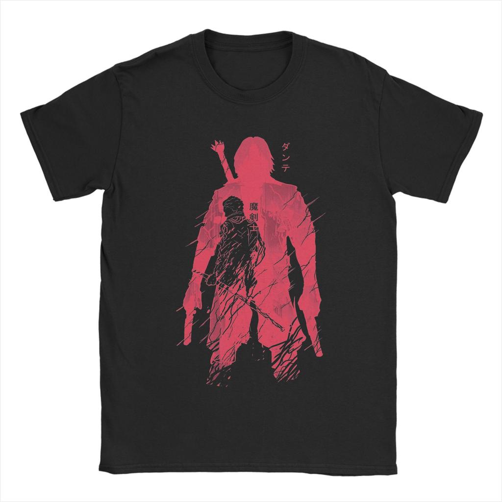 Virgil Devil May Cry DMC3 T Shirts for Men Cotton Vintage T-Shirts Round Collar  Tees Short Sleeve Clothing Gift